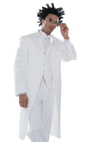 Style   16: Marc Ecko<br> White 6-button Duster