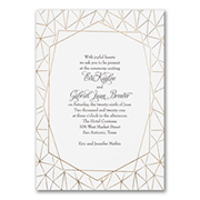 Geo Foil - Invitation - White