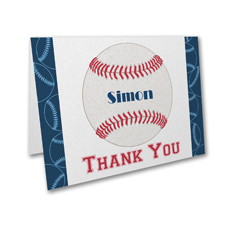 Sports Star - Baseball - Thank You Note