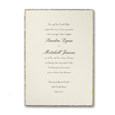 Deckled in Gold - Invitation