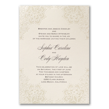 Lace Shimmers - Invitation