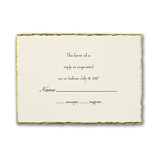 Deckled in Gold - Respond Card and Envelope