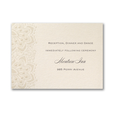 Lace Shimmers - Reception Card