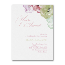 Watercolor Blossoms - Party Invitation