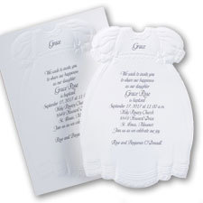 Precious Christening Gown - Invitation