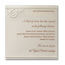 Vintage Pearls and Lace - Accommodation Card