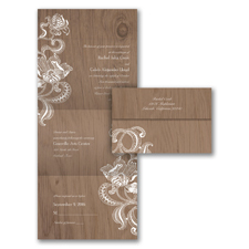 Lacy Rustic - Seal 'n Send Invitation