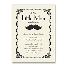 Little Man - Baby Shower Invitation