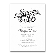 Sweetest Sixteen - Birthday Invitation