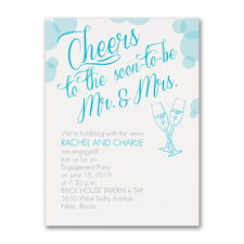 Bubbly Cheers - Engagement Party Invitation