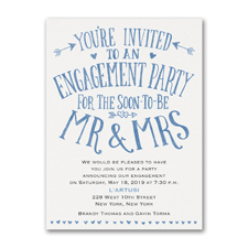 Almost Mr and Mrs - Engagement Party Invitation