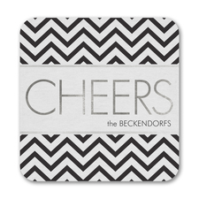 Chevron Cheers - Coaster