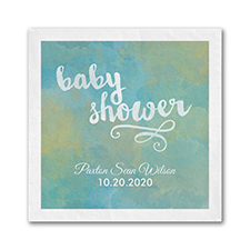 Artsy Shower - Napkin - Blue