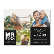 Mr. and Mrs. Square - Photo Save the Date