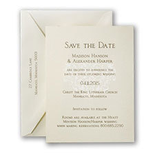 Modern Damask - Save the Date Card