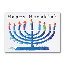 Menorah Sketch Holiday Card