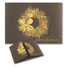 Radiant Wreath - Thanksgiving Card