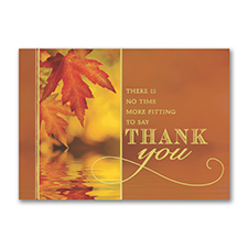 Autumn Thank You - Thanksgiving Card