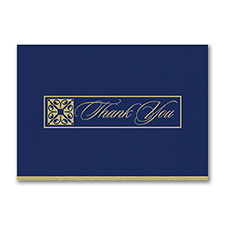 Gilded Thank You Postcard