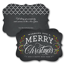 Chalkboard Christmas Die cut Panel - Front