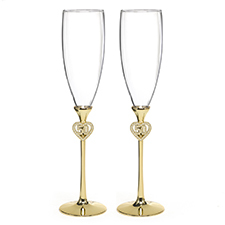 Jeweled 50th Anniversary Flutes