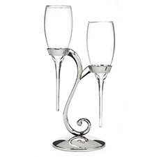 Raindrop Flutes with Swirl Stand