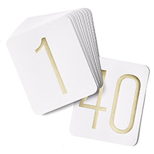 Gold Table Number Cards