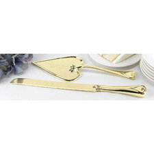 Gold Heart Serving Set