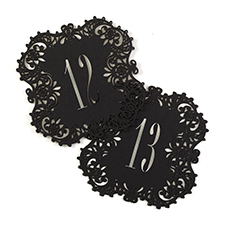 Laser-Cut Table Number Cards 11-20 - Black