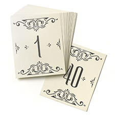 Glamour - Table Number Cards (1-40)