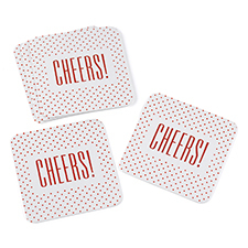 Cheers! Glitter Coasters