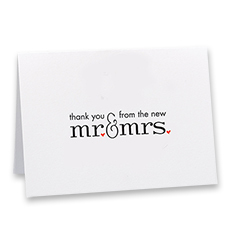 Mr. and Mrs. - Thank You Card and Envelope